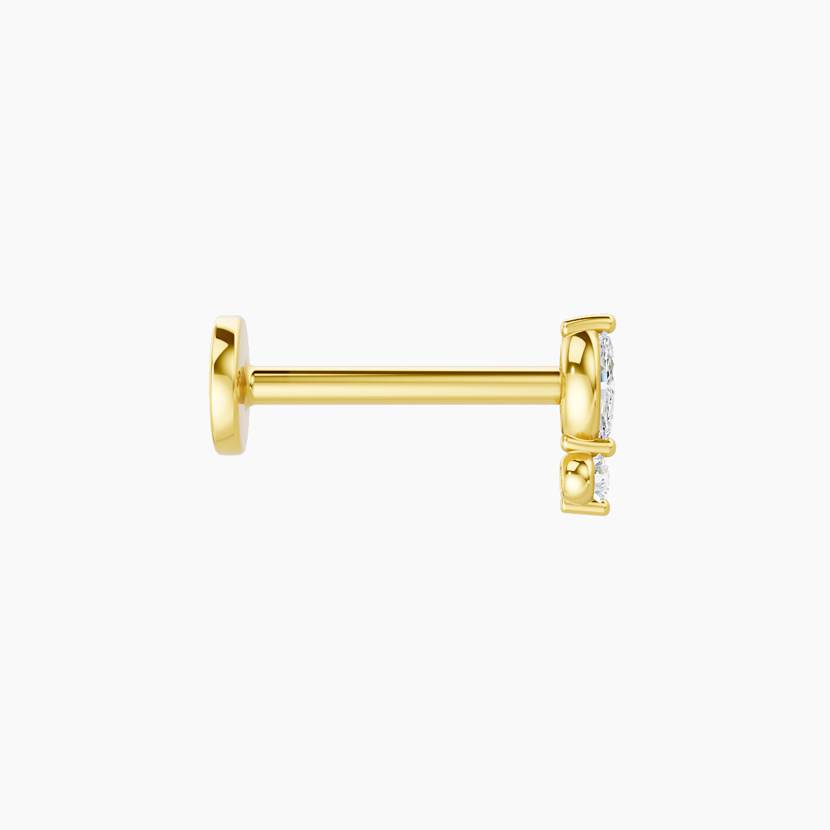 Thea | 18k Yellow Gold 5.5 mm 8 mm Diamond Piercing