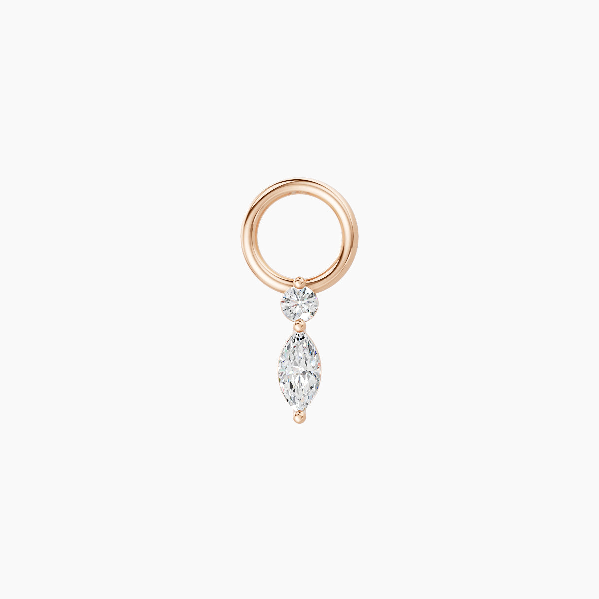 Thea | 18k Rose Gold 5.5 mm Diamond Charm
