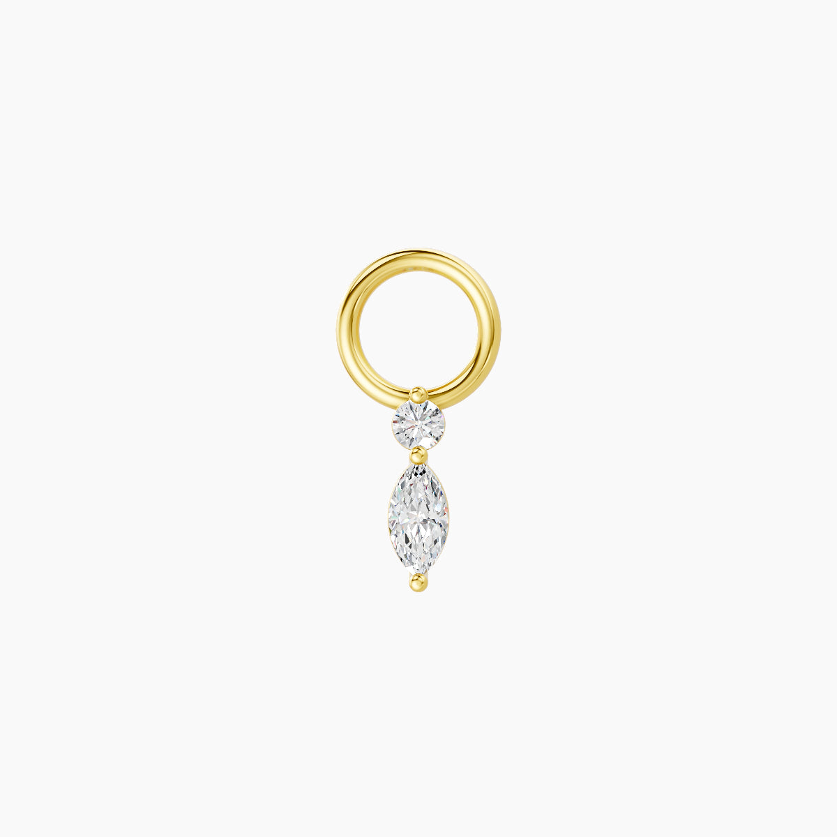 Thea | 18k Yellow Gold 5.5 mm Diamond Charm