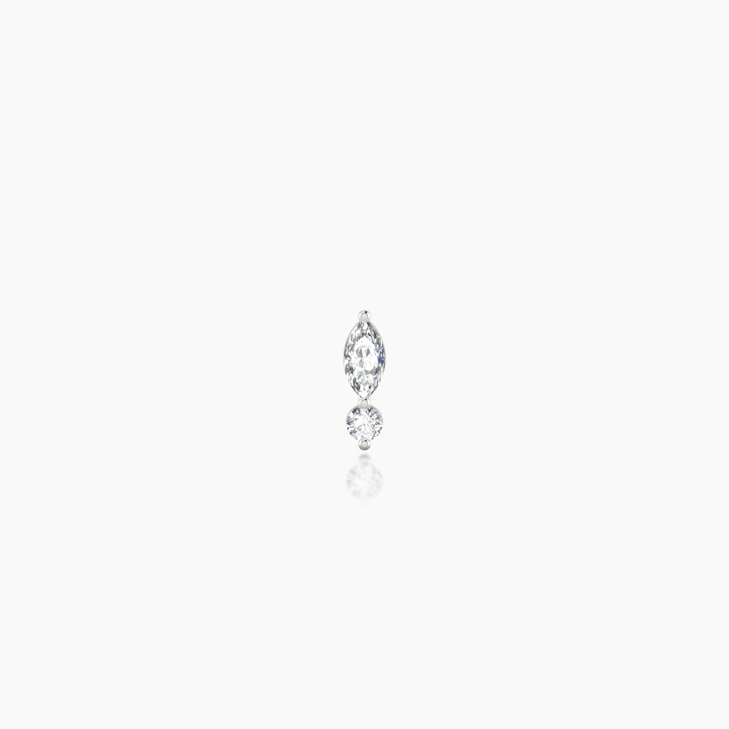 Thea | 18k White Gold 5.5 mm Diamond Nostril Piercing