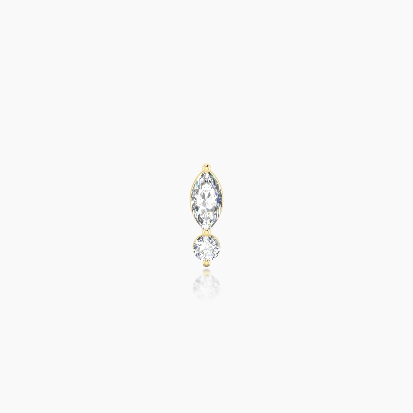 Thea | 18k Yellow Gold 7 mm 5 mm Diamond Nostril Piercing