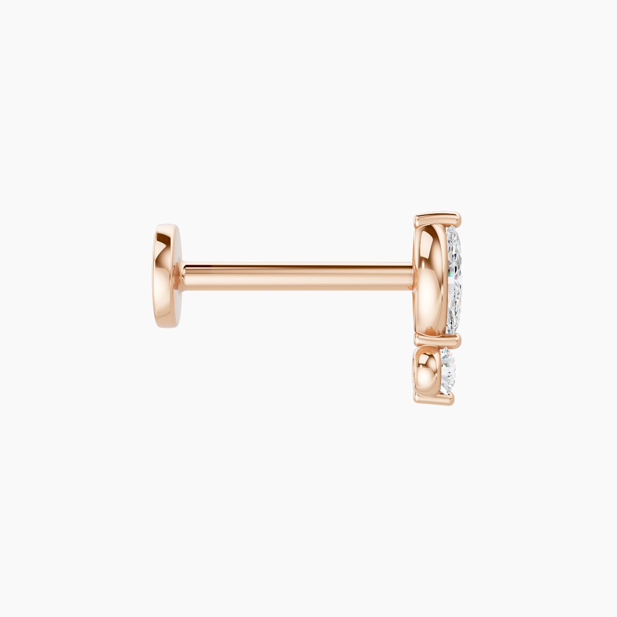 Thea | 18k Rose Gold 7 mm 8 mm Diamond Piercing