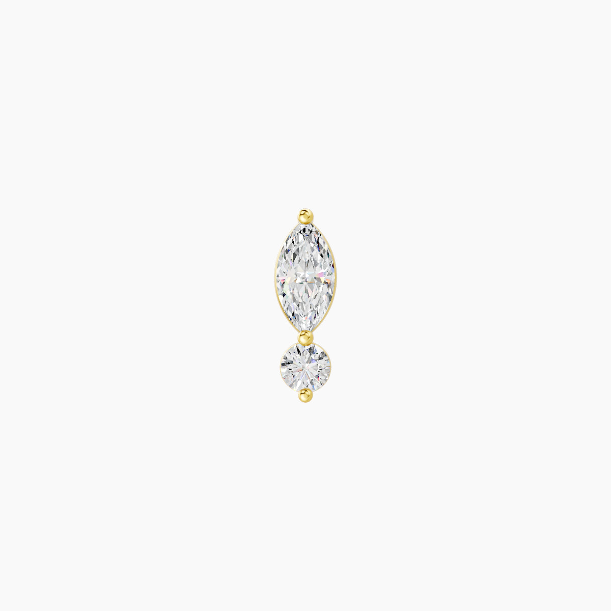 Thea | 18k Yellow Gold 7 mm 8 mm Diamond Piercing