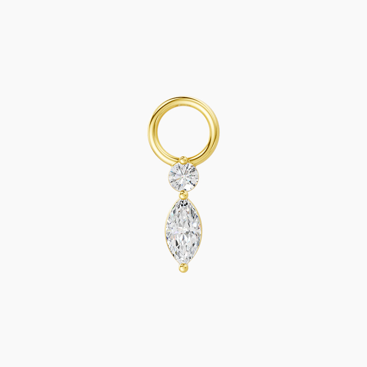 Thea | 18k Yellow Gold 7 mm Diamond Charm