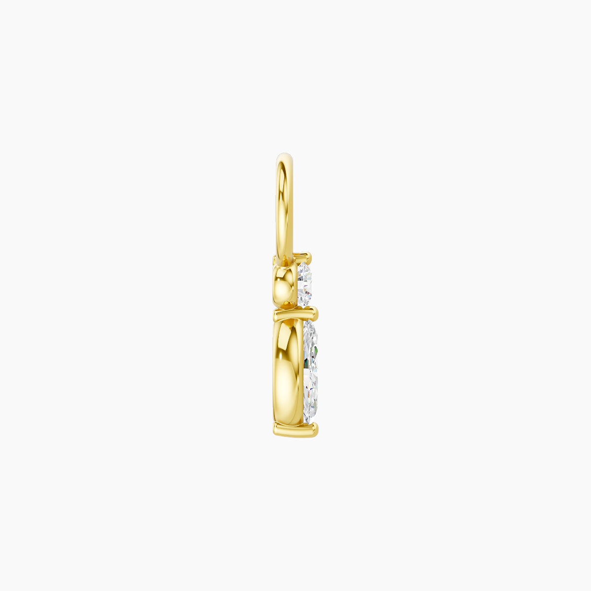 Thea | 18k Yellow Gold 7 mm Diamond Charm
