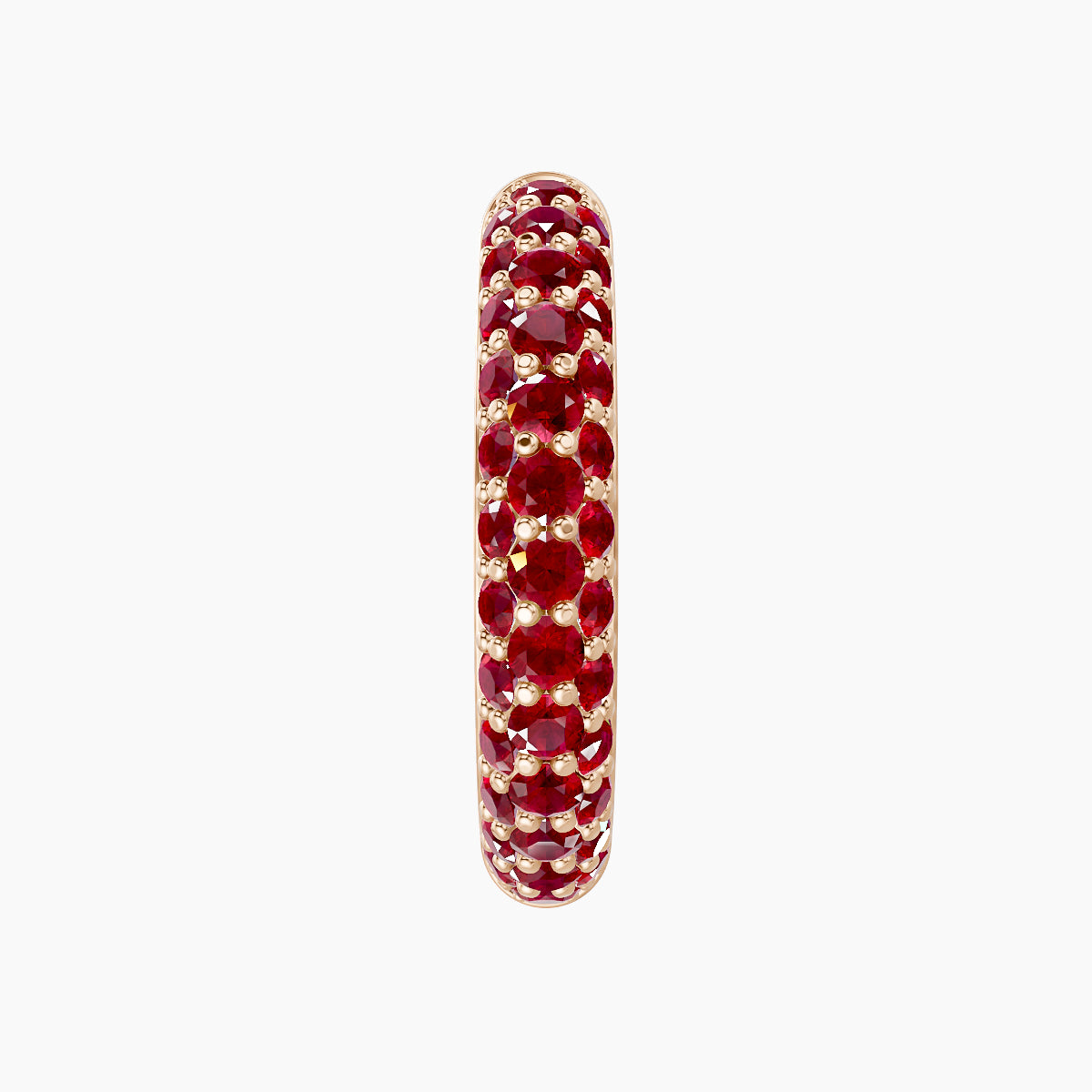 Theia | 18k Rose Gold 11 mm Pave Ruby Hoop Piercing