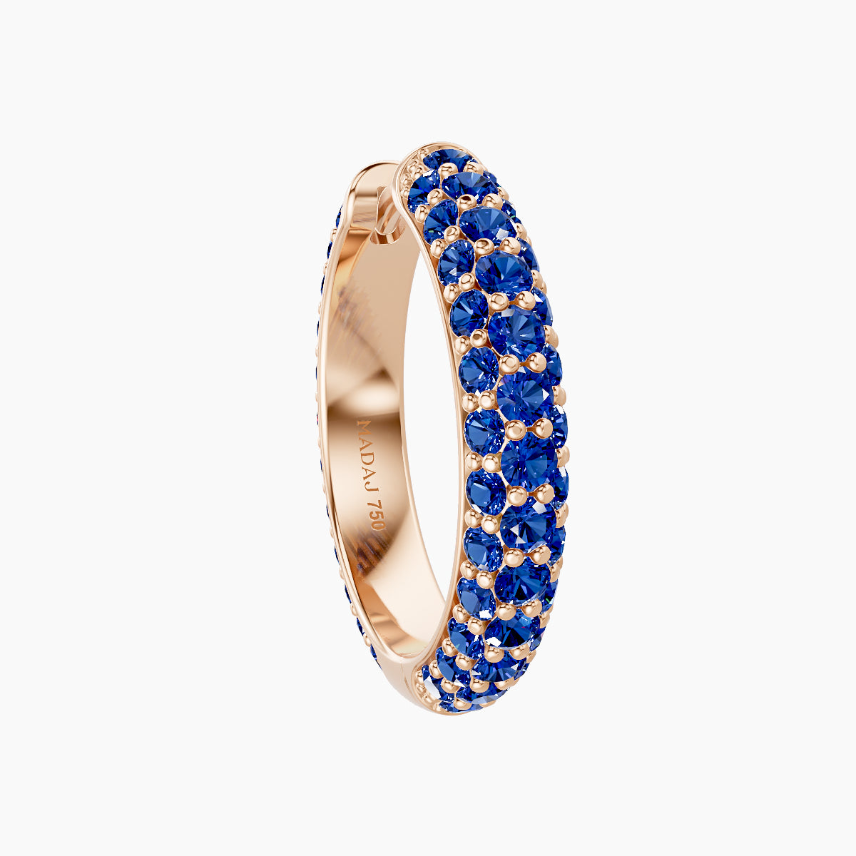 Theia | 18k Rose Gold 11 mm Pave Sapphire Hoop Piercing