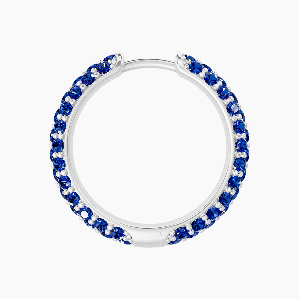 Theia | 18k White Gold 11 mm Pave Sapphire Hoop Piercing