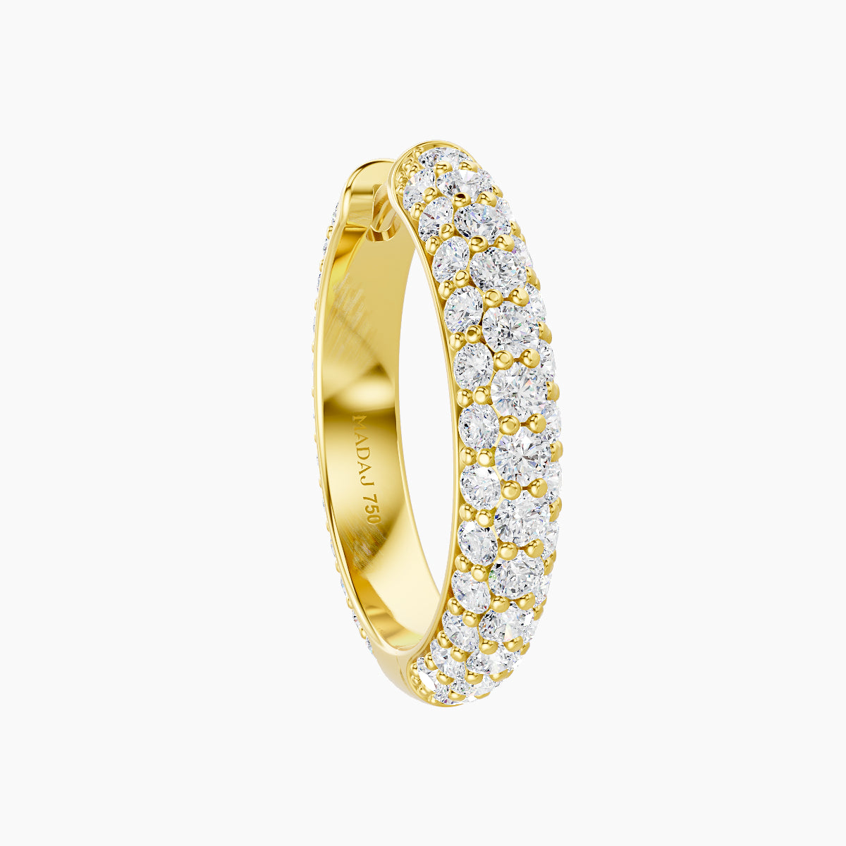 Theia | 18k Yellow Gold 11 mm Pave Diamond Hoop Piercing