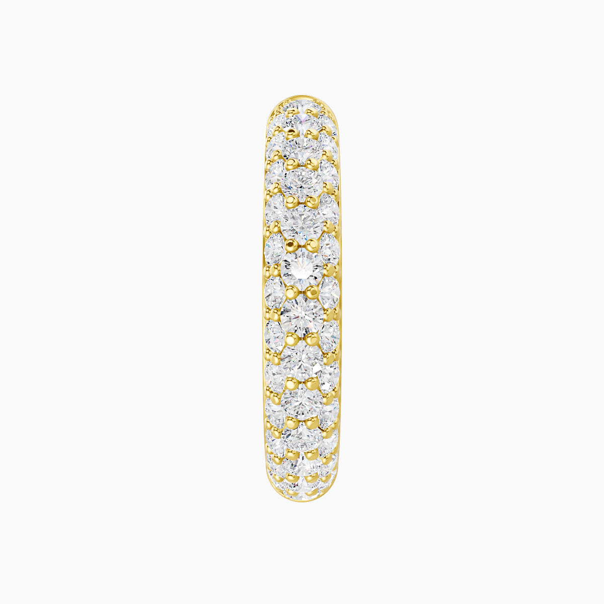 Theia | 18k Yellow Gold 11 mm Pave Diamond Hoop Piercing