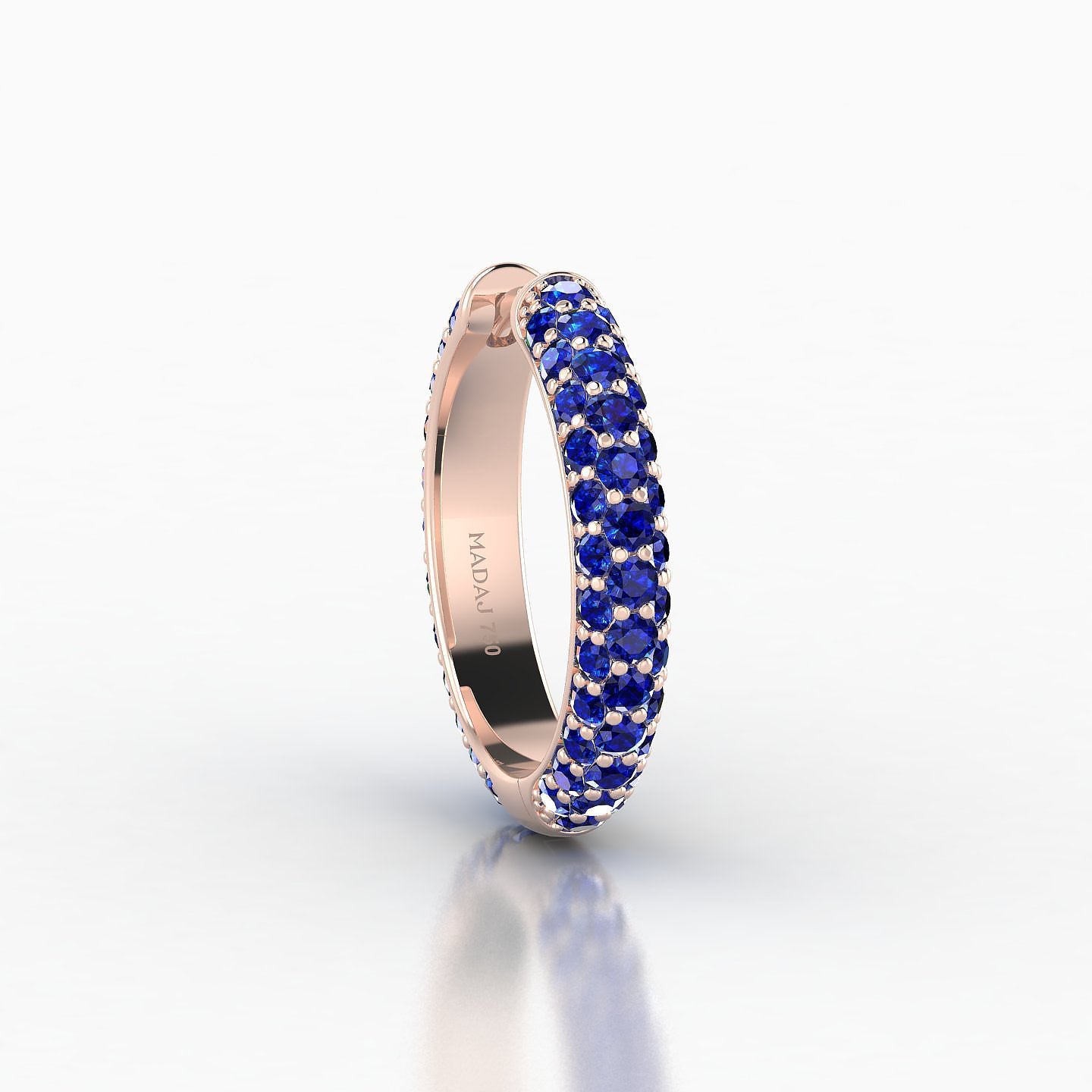 Theia | 18k Rose Gold 11 mm Pave Sapphire Hoop Piercing