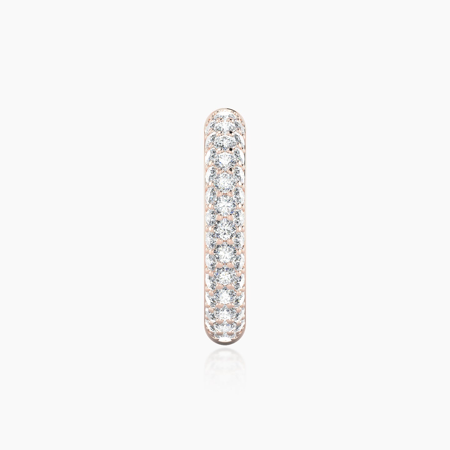 Theia | 18k Rose Gold 11 mm Pave Diamond Hoop Piercing