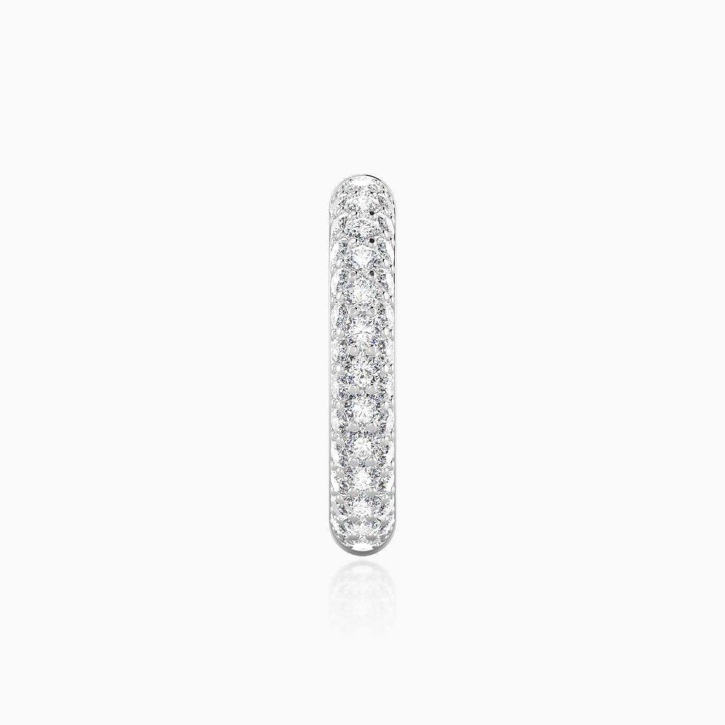 Theia | 18k White Gold 11 mm Pave Diamond Hoop Piercing