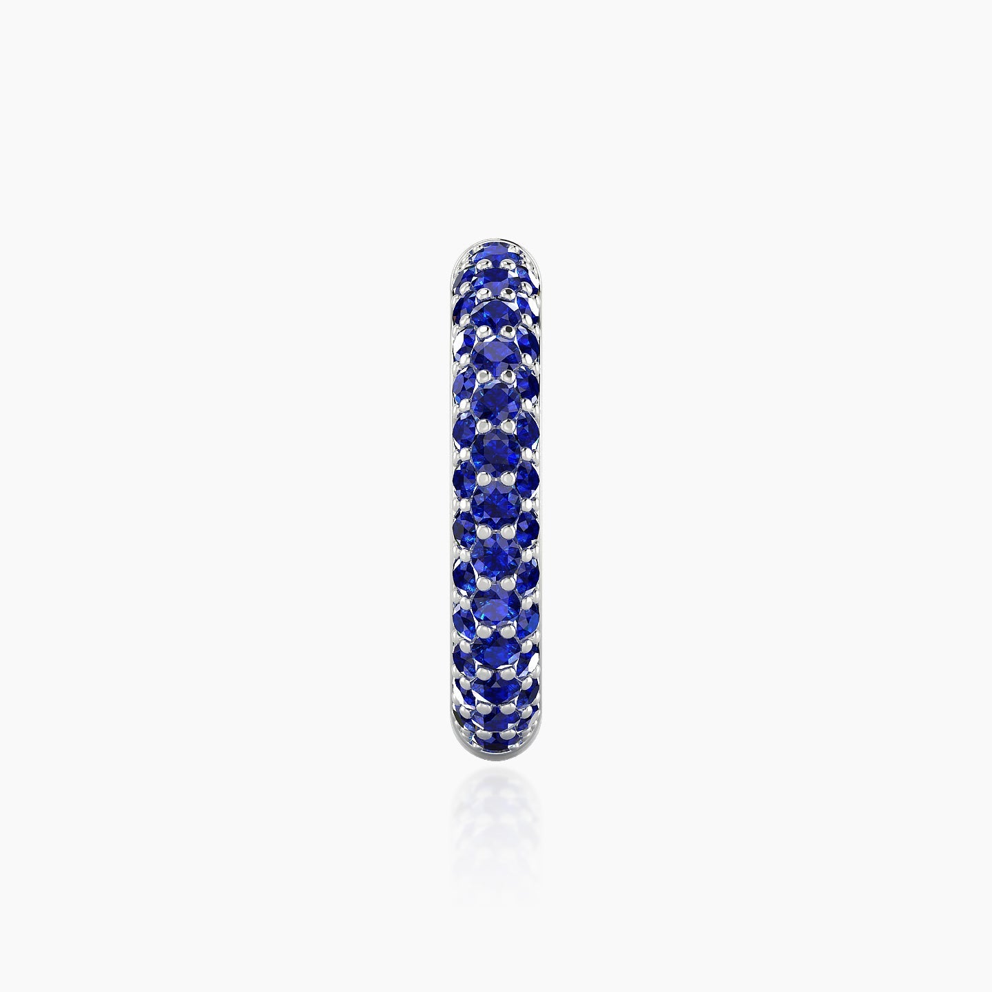 Theia | 18k White Gold 11 mm Pave Sapphire Hoop Piercing