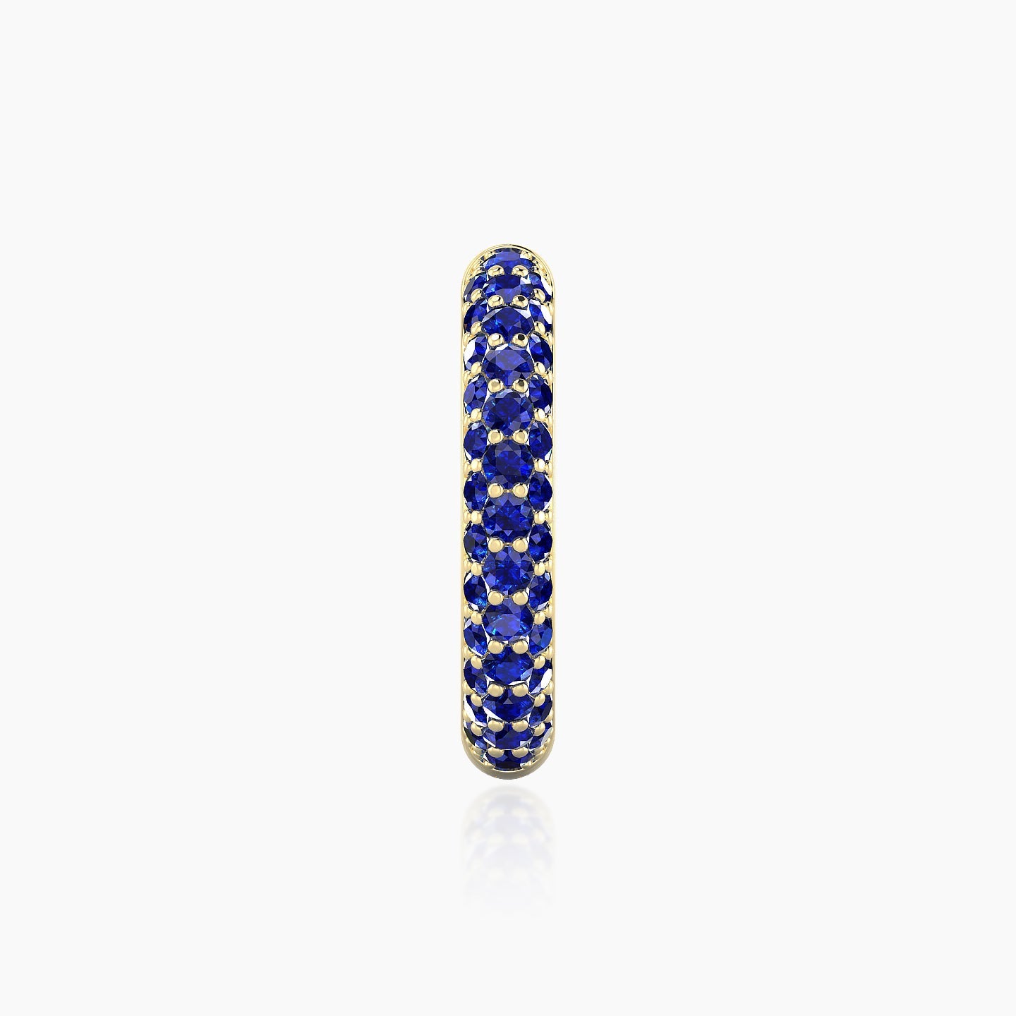 Theia | 18k Yellow Gold 11 mm Pave Sapphire Hoop Piercing