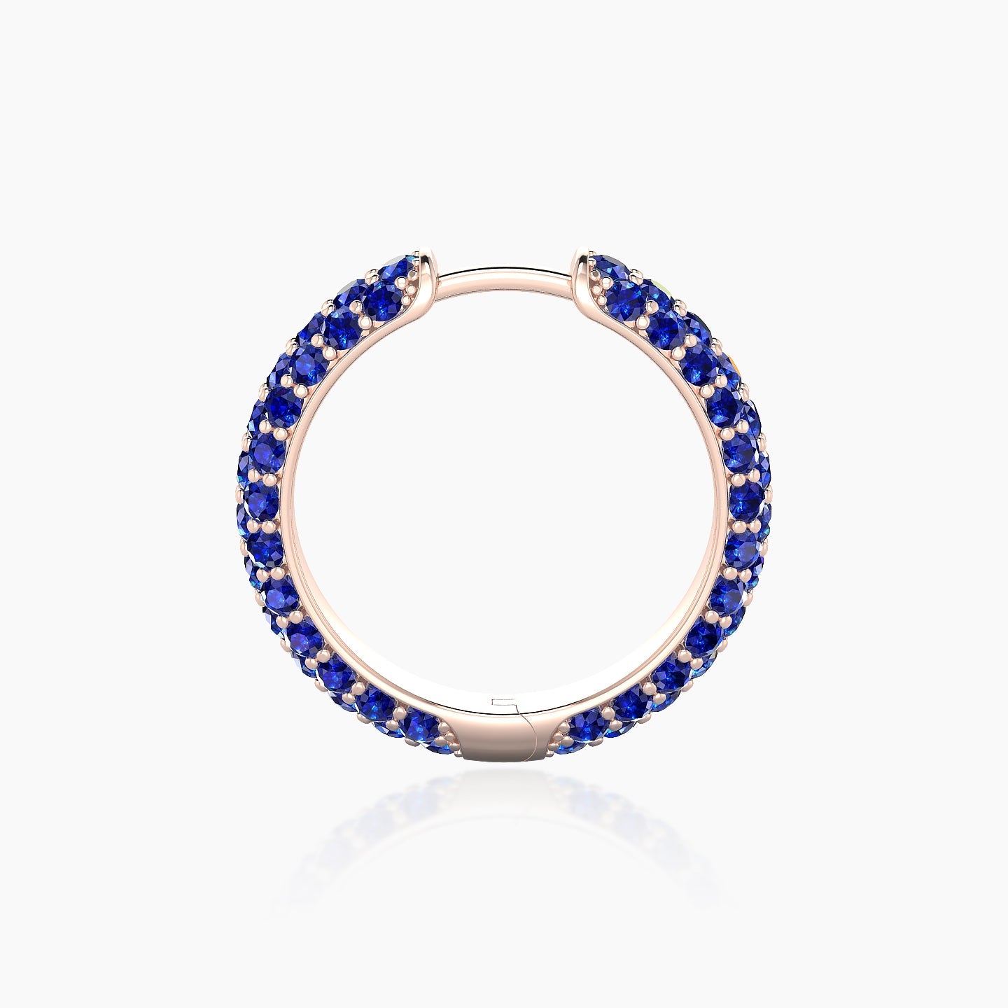 Theia | 18k Rose Gold 11 mm Pave Sapphire Hoop Piercing