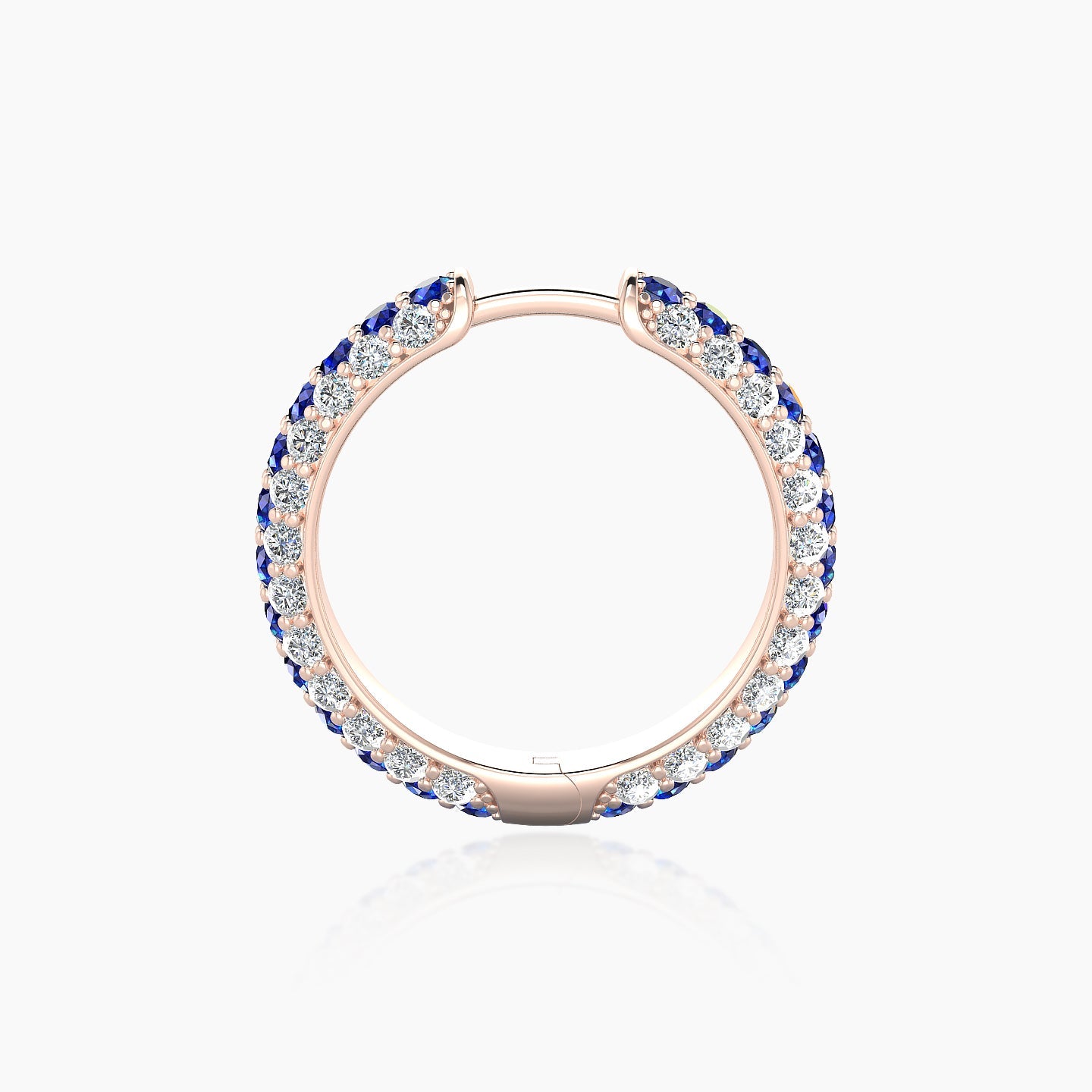 Theia | 18k Rose Gold 11 mm Pave Sapphire & Diamond Hoop Piercing