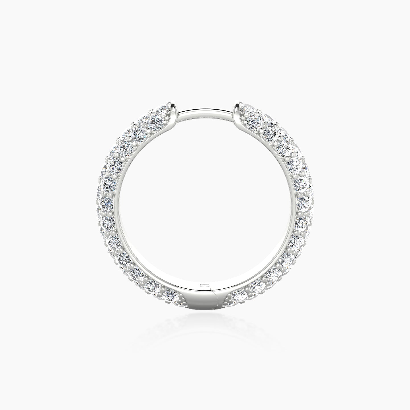 Theia | 18k White Gold 11 mm Pave Diamond Hoop Piercing