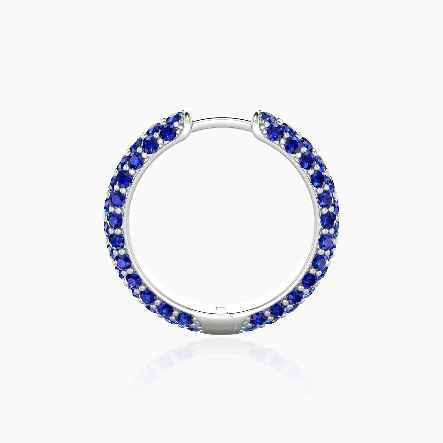 Theia | 18k White Gold 11 mm Pave Sapphire Hoop Piercing