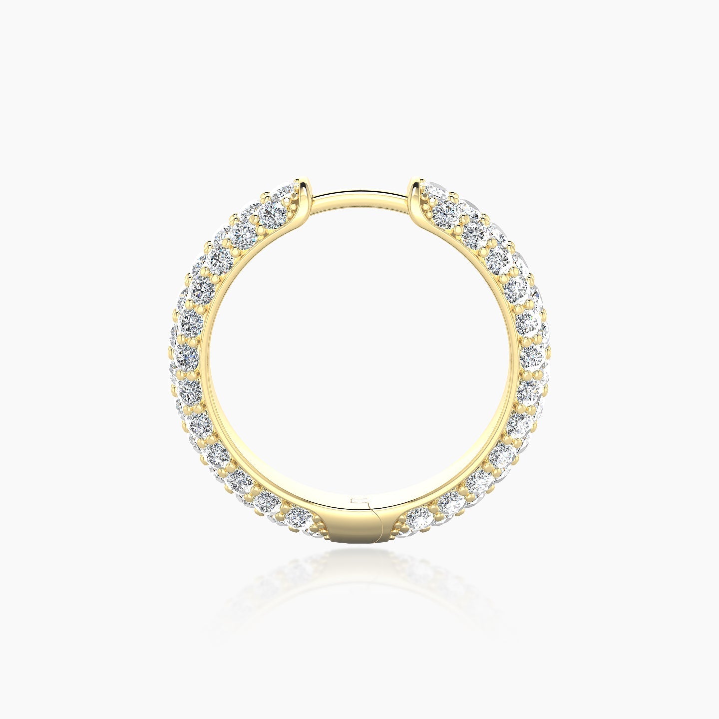 Theia | 18k Yellow Gold 11 mm Pave Diamond Hoop Piercing