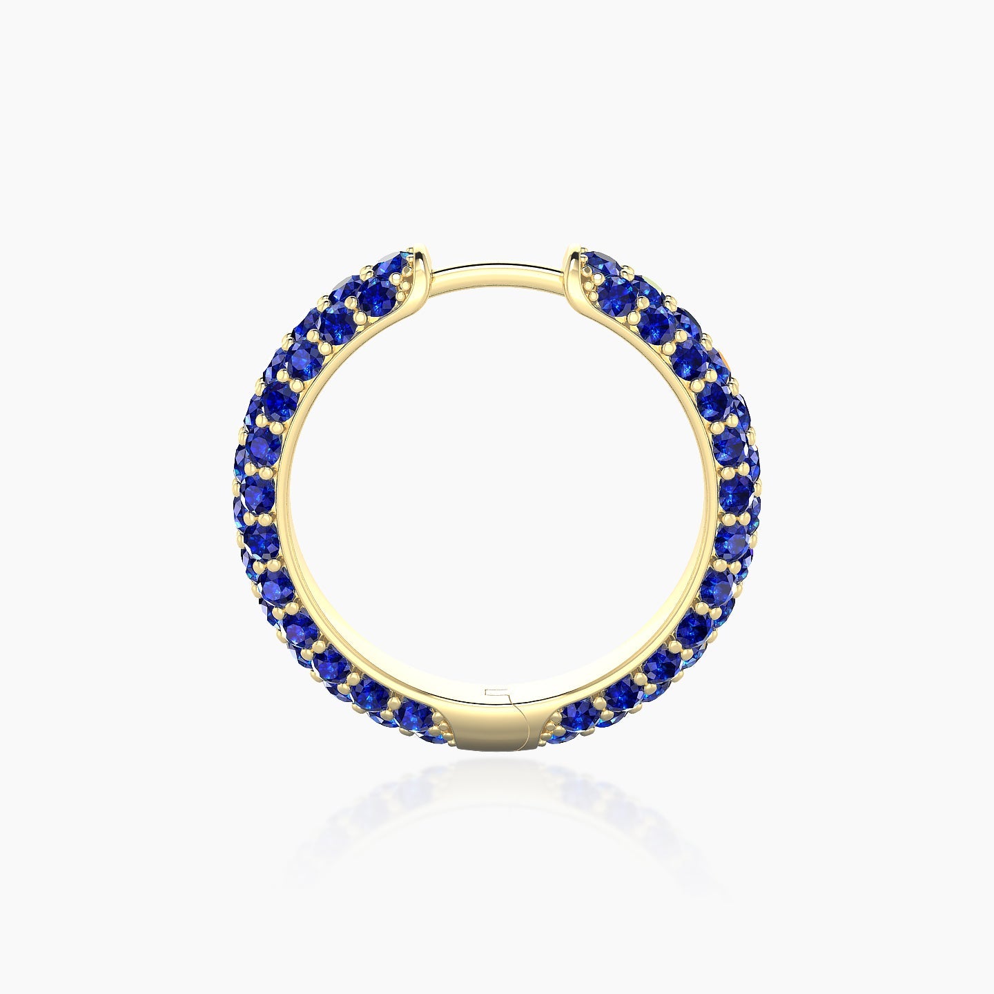 Theia | 18k Yellow Gold 11 mm Pave Sapphire Hoop Piercing