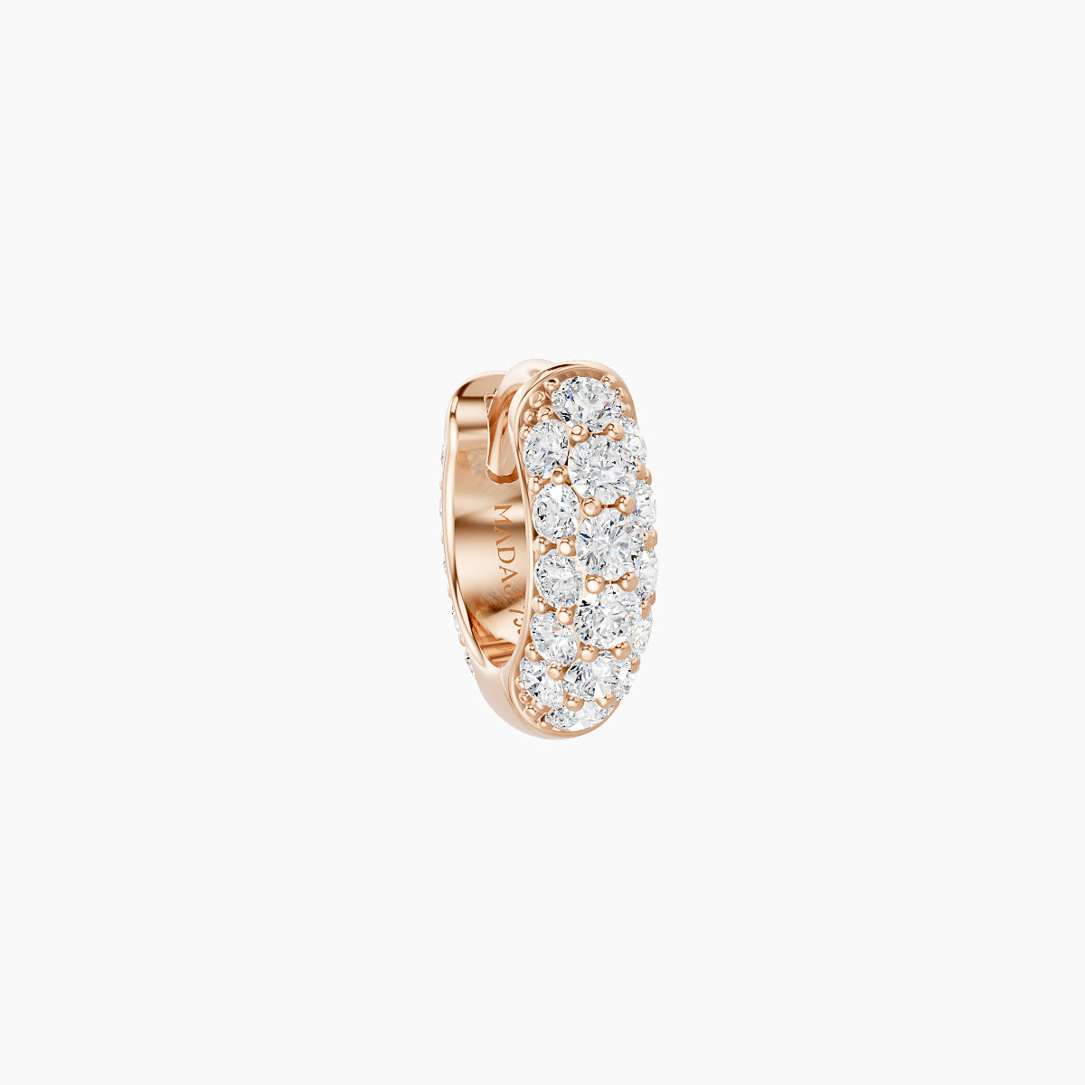 Theia | 18k Rose Gold 5 mm Pave Diamond Hoop Piercing