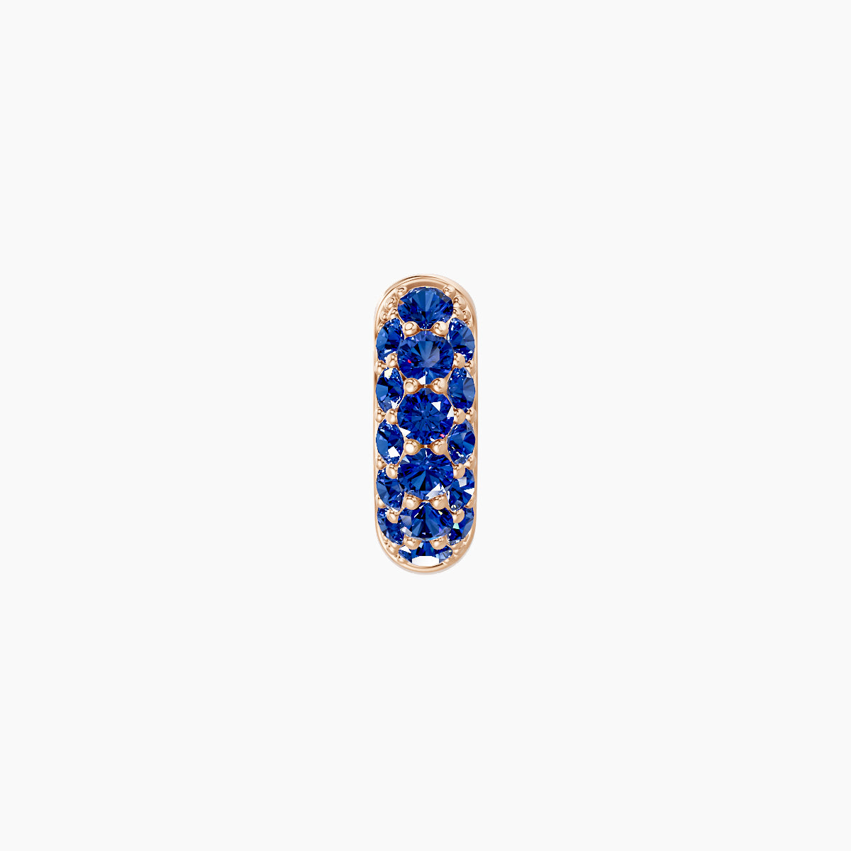 Theia | 18k Rose Gold 5 mm Pave Sapphire Hoop Piercing