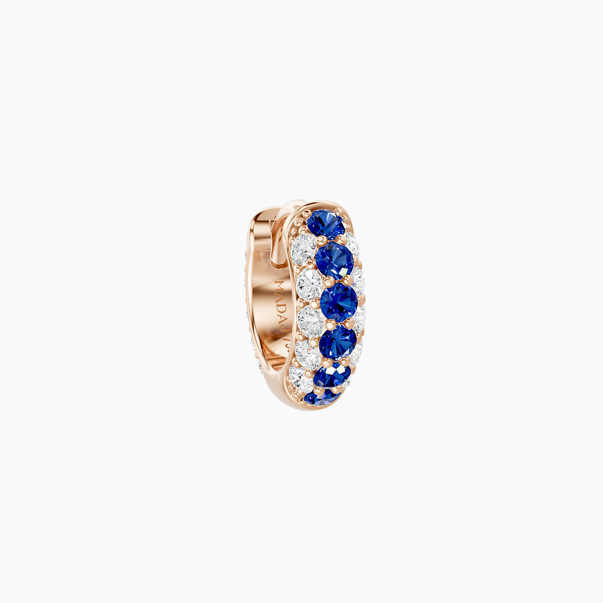 Theia | 18k Rose Gold 5 mm Pave Sapphire & Diamond Hoop Piercing