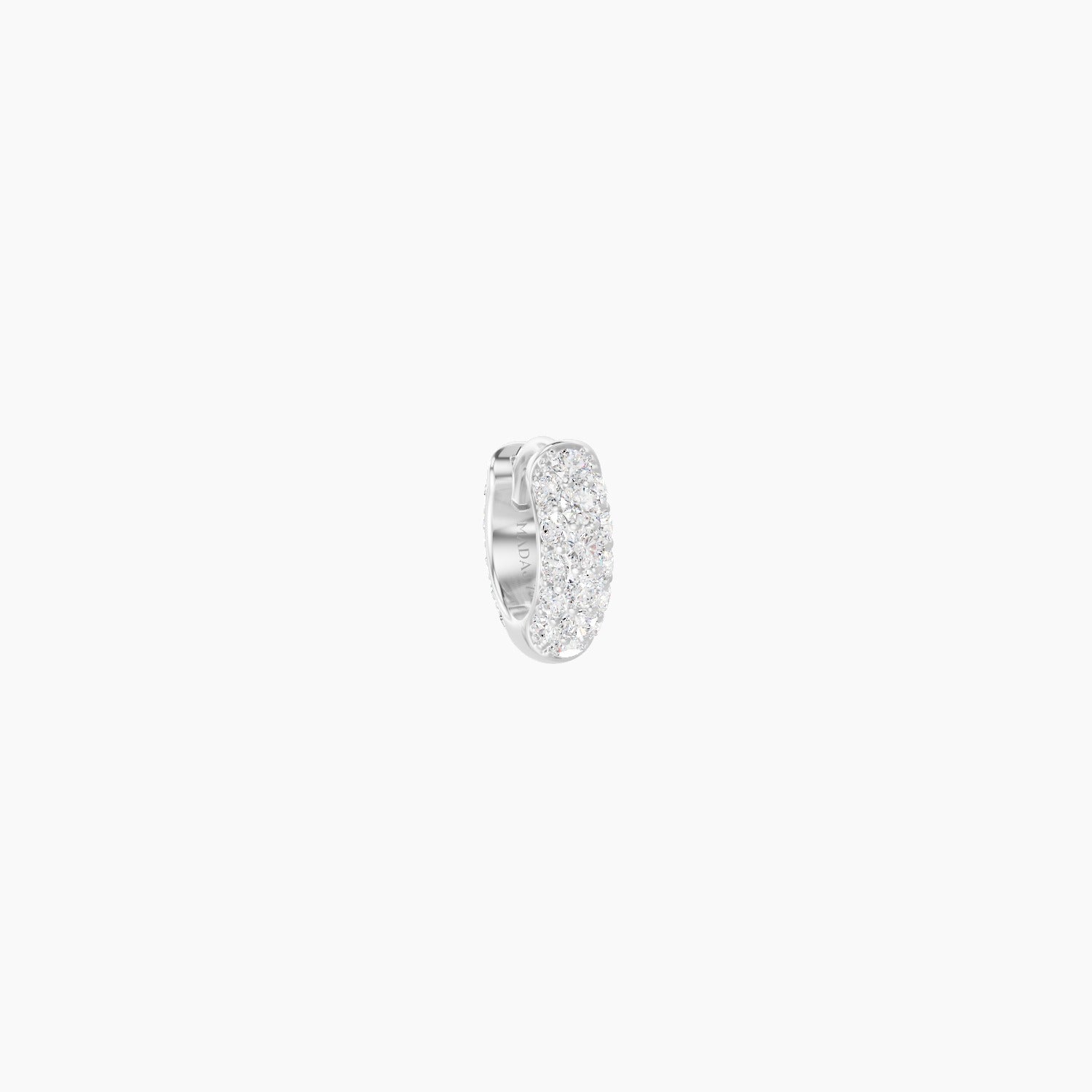 Theia | 18k White Gold 5 mm Pave Diamond Hoop Piercing