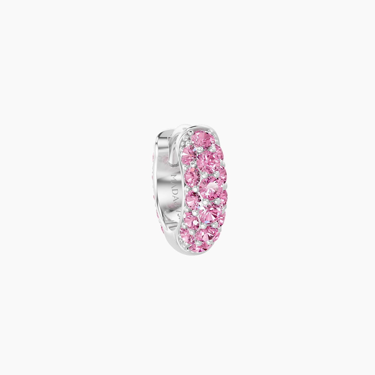 Theia | 18k White Gold 5 mm Pave Pink Sapphire Hoop Piercing