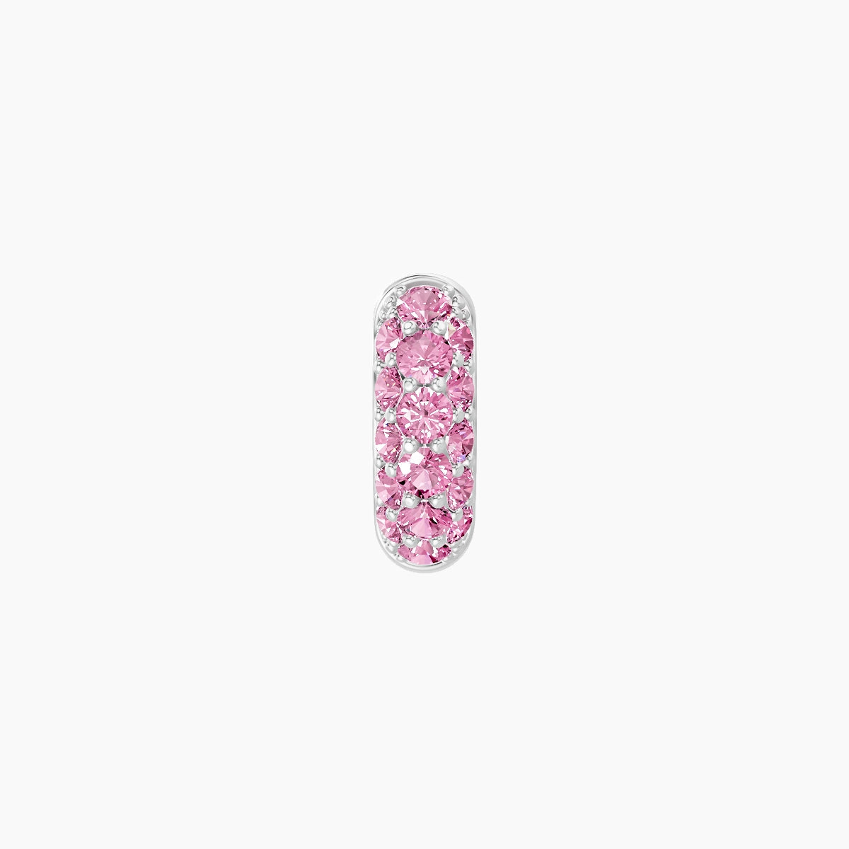 Theia | 18k White Gold 5 mm Pave Pink Sapphire Hoop Piercing