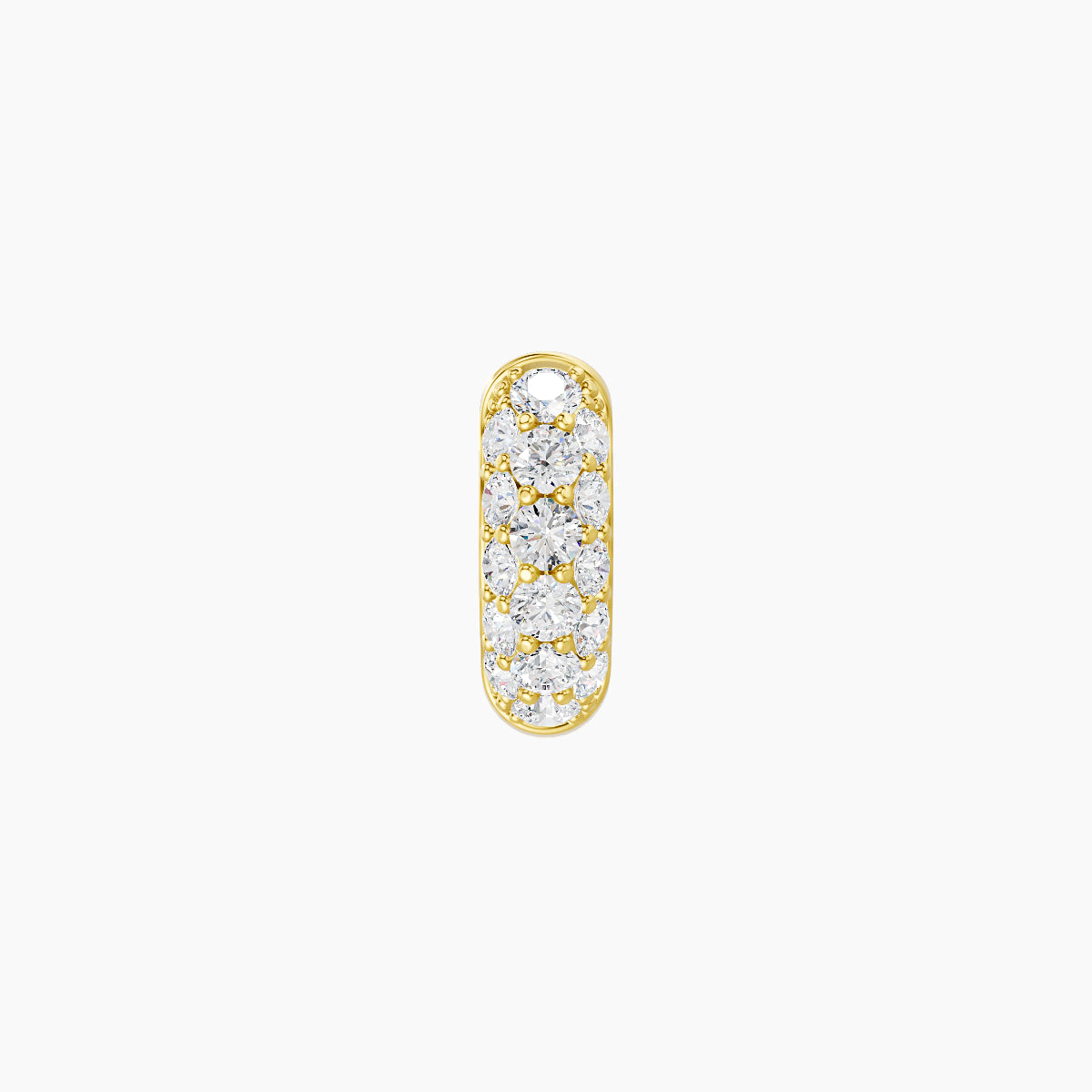 Theia | 18k Yellow Gold 5 mm Pave Diamond Hoop Piercing