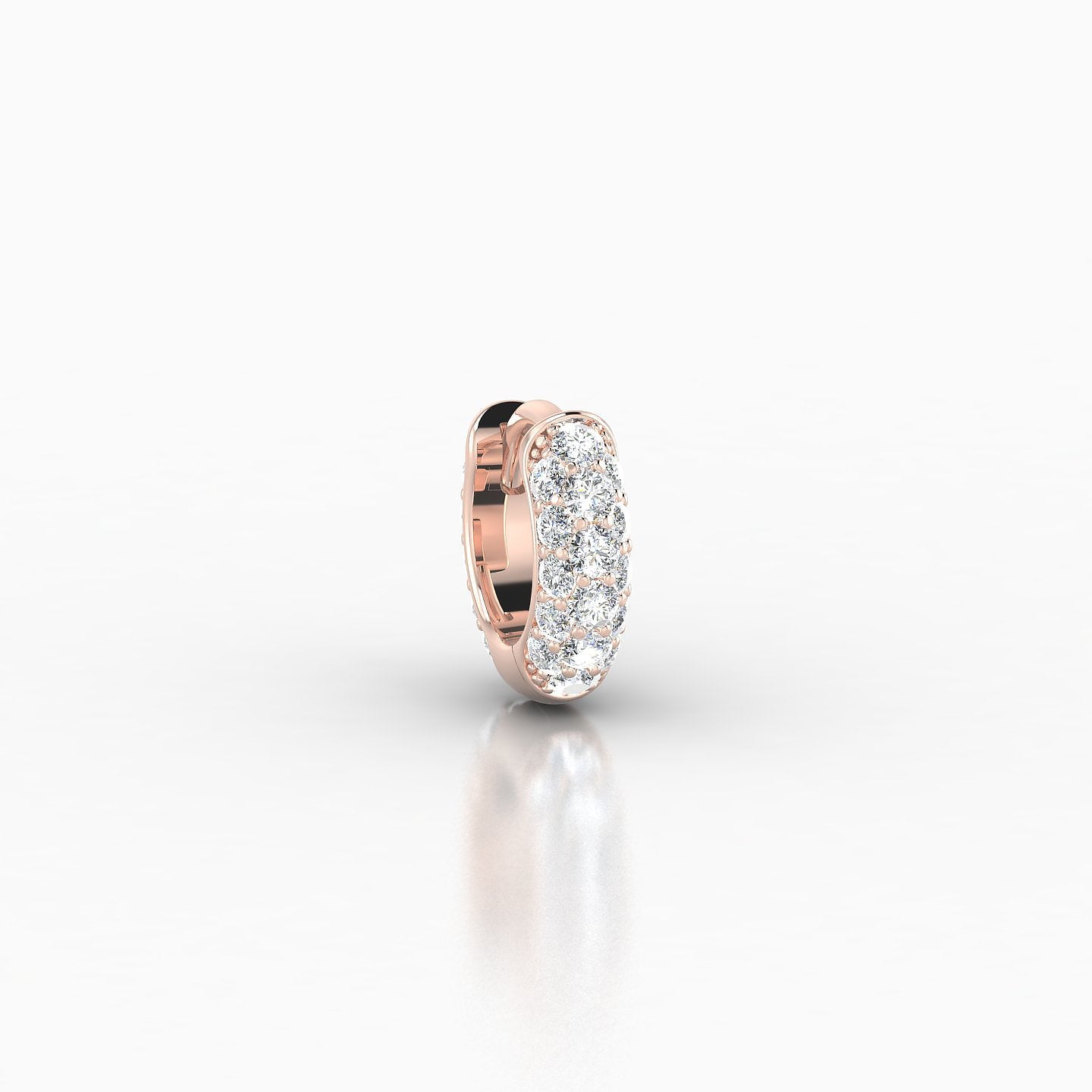 Theia | 18k Rose Gold 5 mm Pave Diamond Hoop Piercing