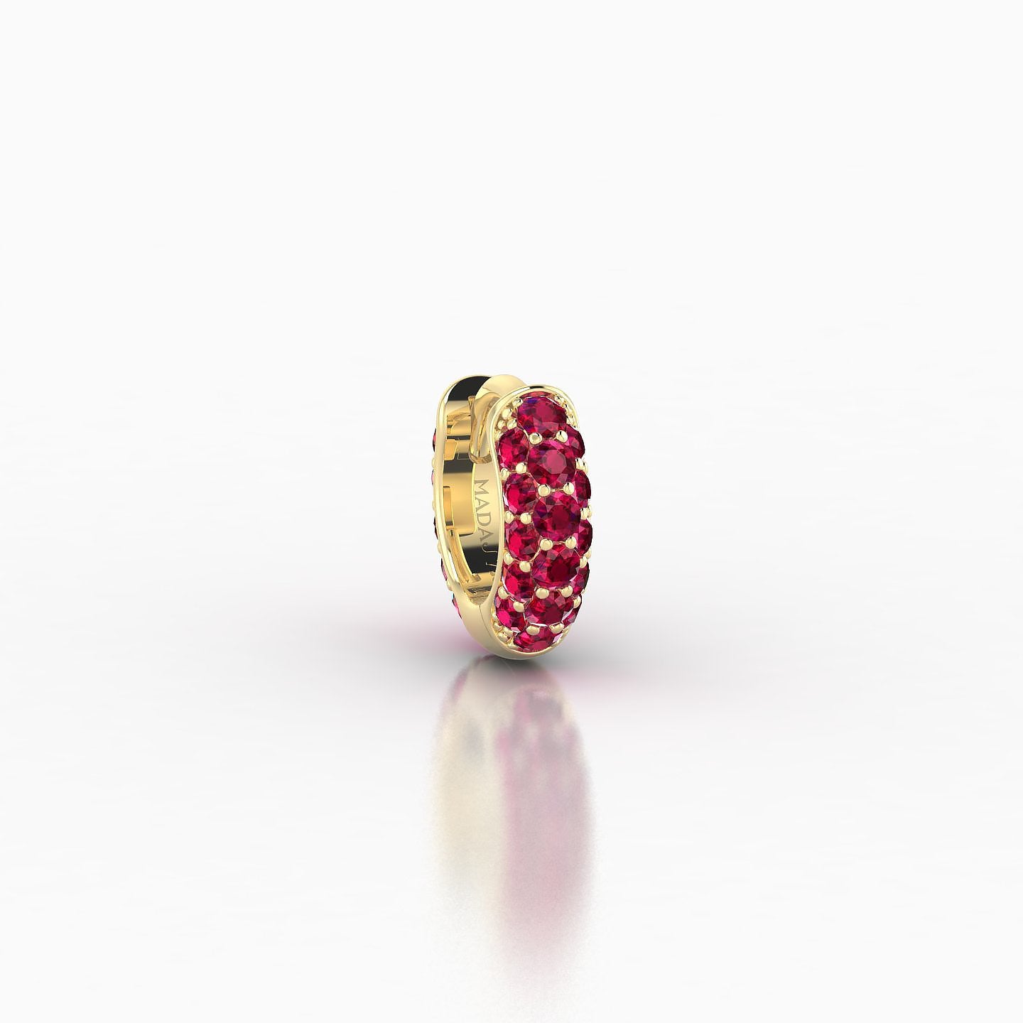 Theia | 18k Yellow Gold 5 mm Pave Ruby Hoop Piercing