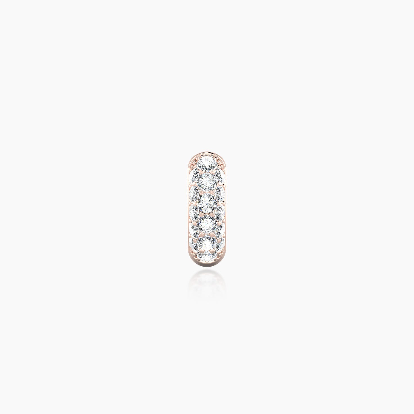 Theia | 18k Rose Gold 5 mm Pave Diamond Hoop Piercing