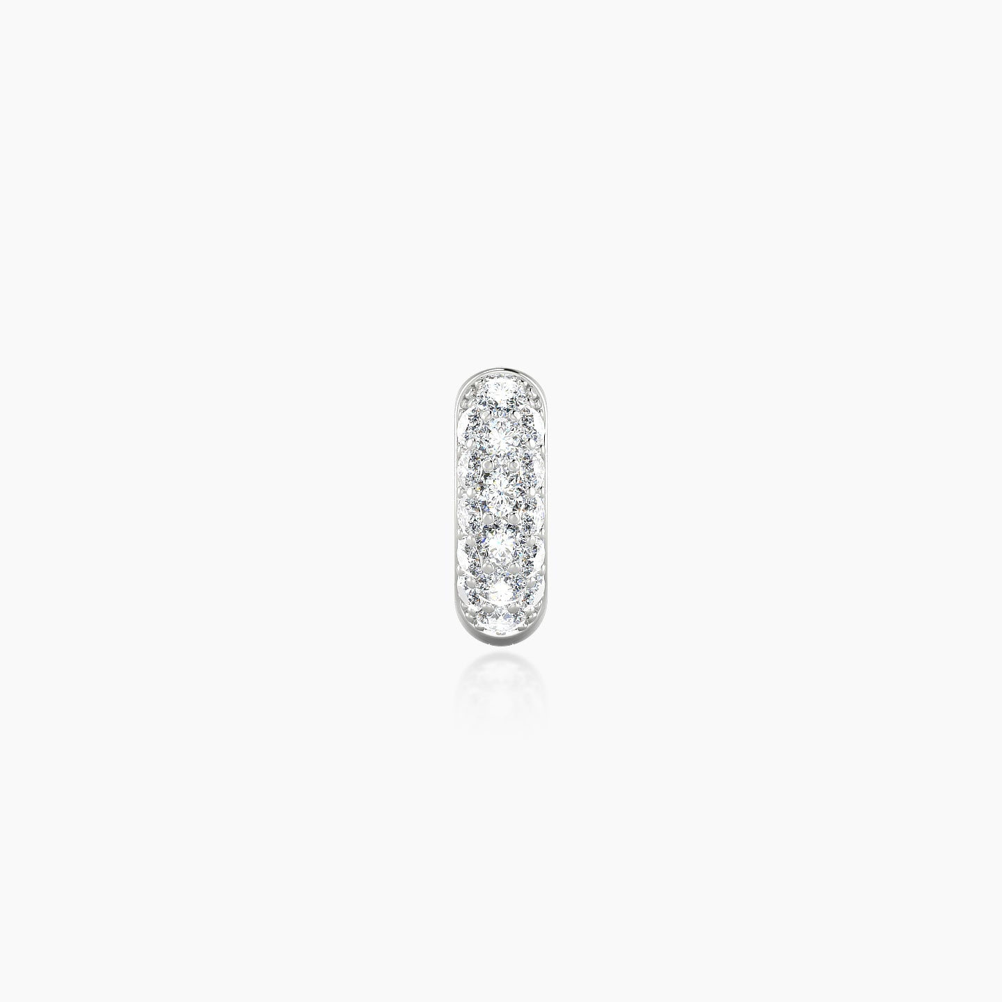 Theia | 18k White Gold 5 mm Pave Diamond Hoop Piercing