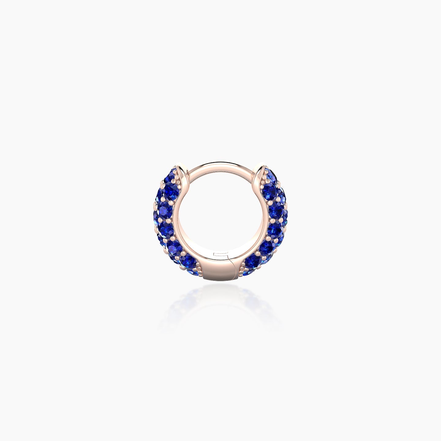 Theia | 18k Rose Gold 5 mm Pave Sapphire Hoop Piercing