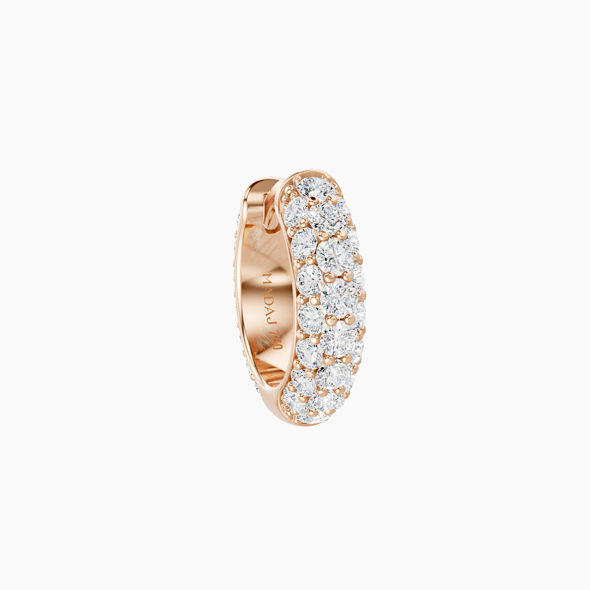 Theia | 18k Rose Gold 6.5 mm Pave Diamond Hoop Piercing