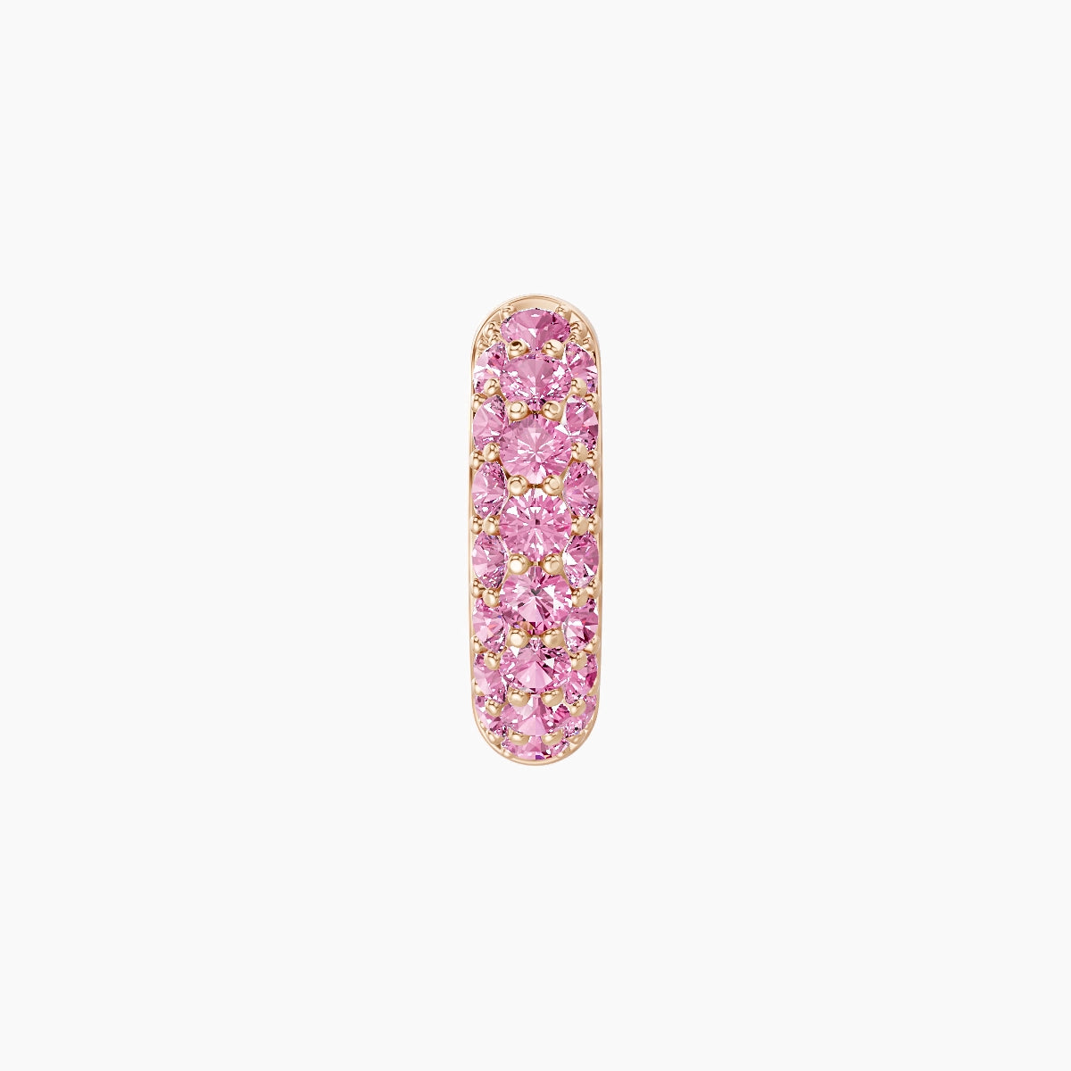 Theia | 18k Rose Gold 6.5 mm Pave Pink Sapphire Hoop Piercing