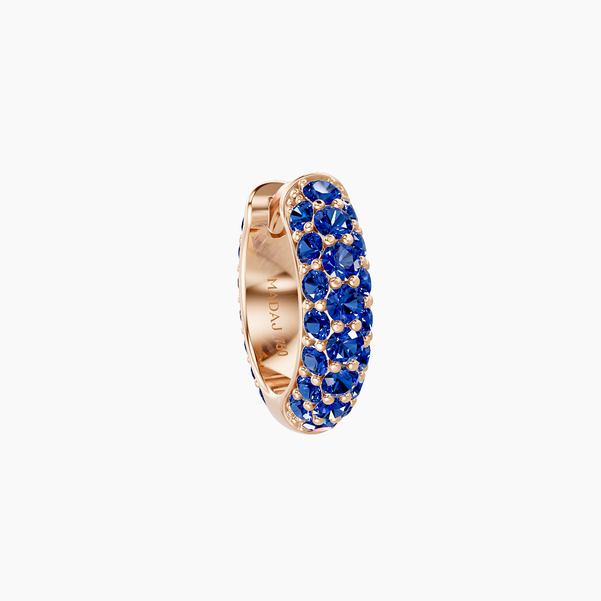 Theia | 18k Rose Gold 6.5 mm Pave Sapphire Hoop Piercing