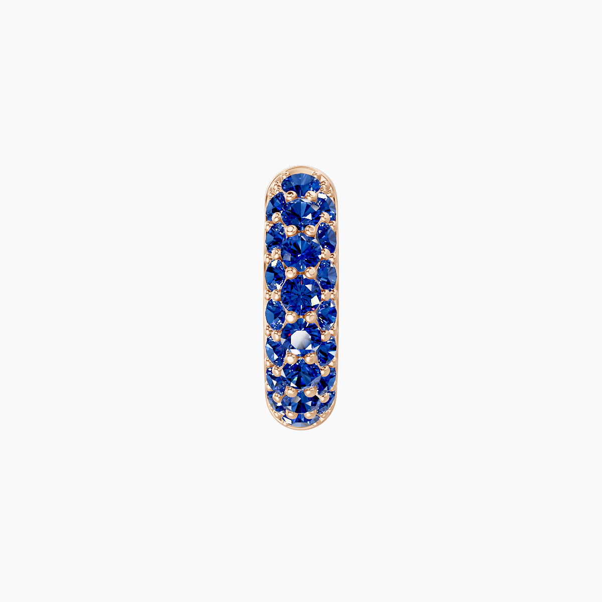 Theia | 18k Rose Gold 6.5 mm Pave Sapphire Hoop Piercing