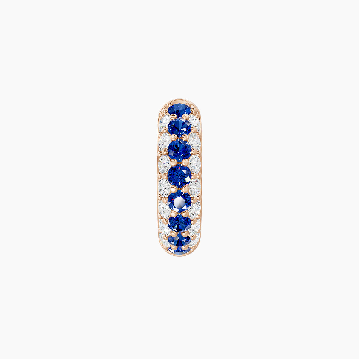 Theia | 18k Rose Gold 6.5 mm Pave Sapphire & Diamond Hoop Piercing