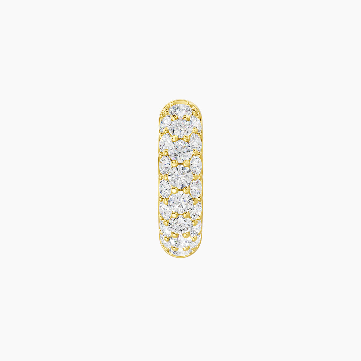 Theia | 18k Yellow Gold 6.5 mm Pave Diamond Hoop Piercing