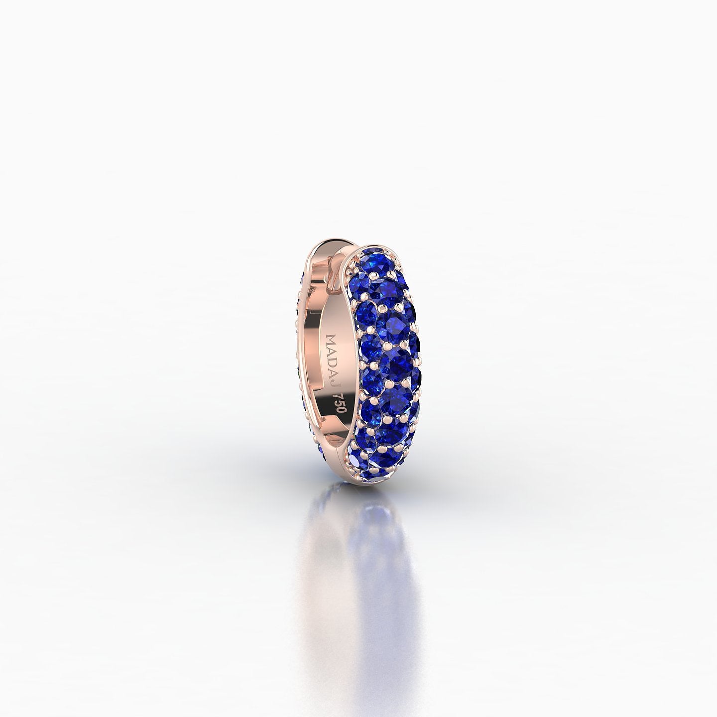 Theia | 18k Rose Gold 6.5 mm Pave Sapphire Hoop Piercing