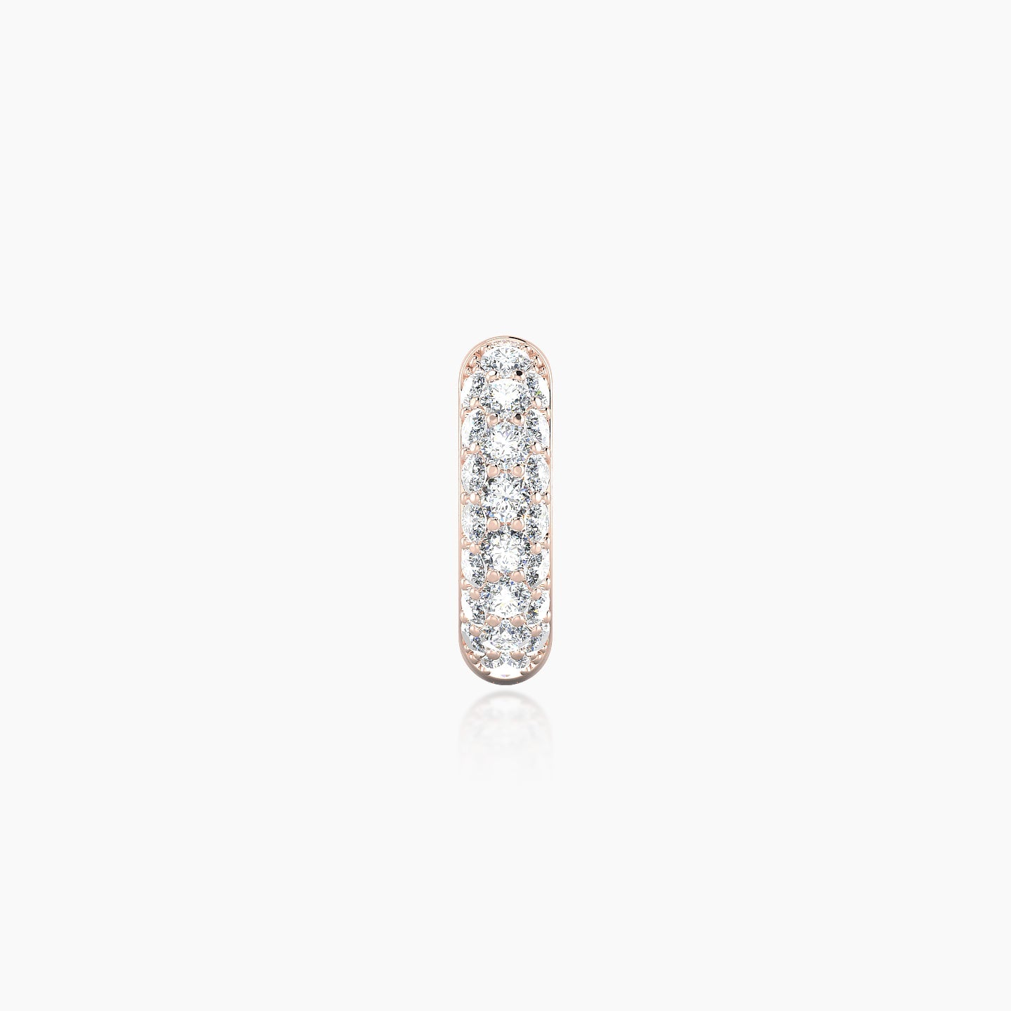 Theia | 18k Rose Gold 6.5 mm Pave Diamond Hoop Piercing