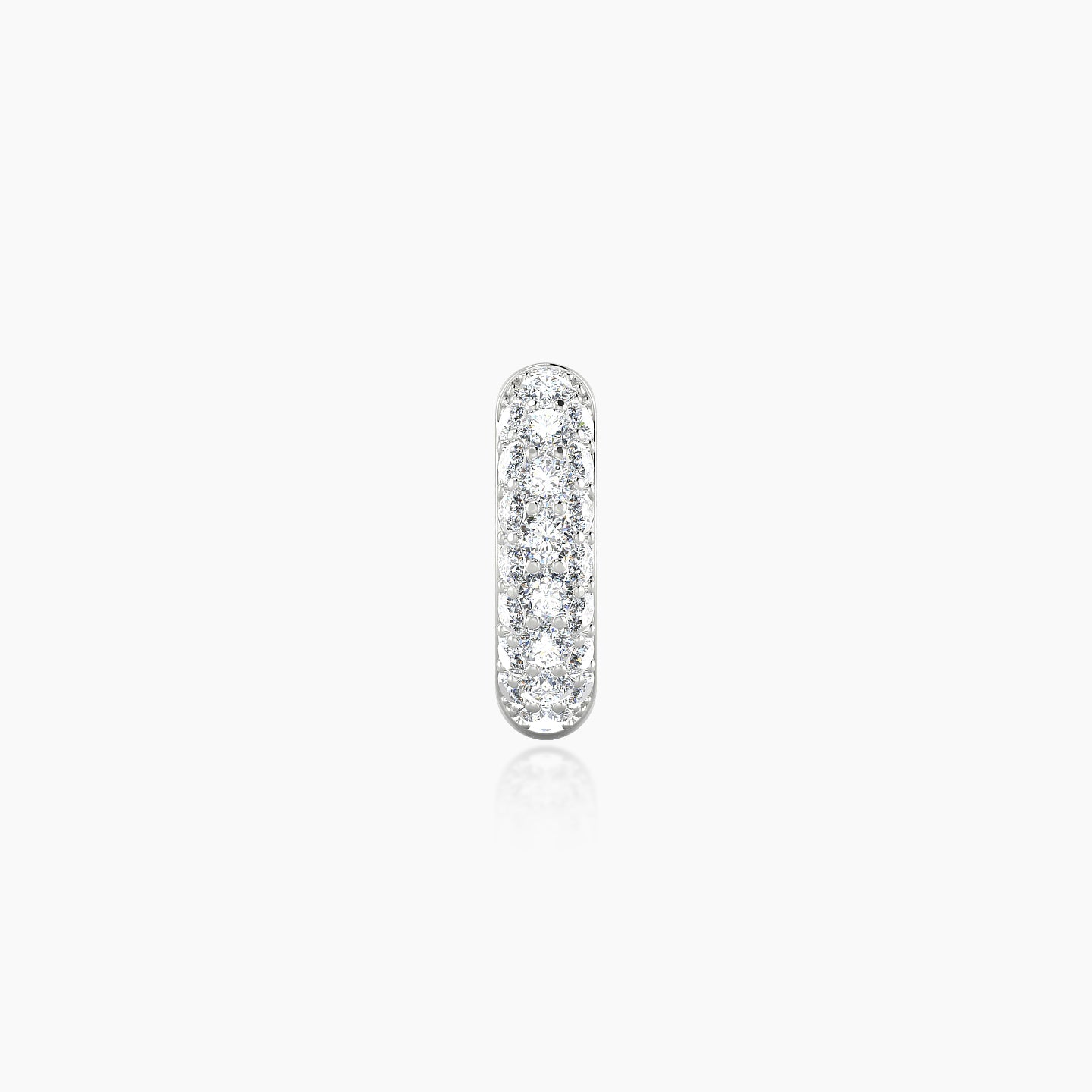 Theia | 18k White Gold 6.5 mm Pave Diamond Hoop Piercing