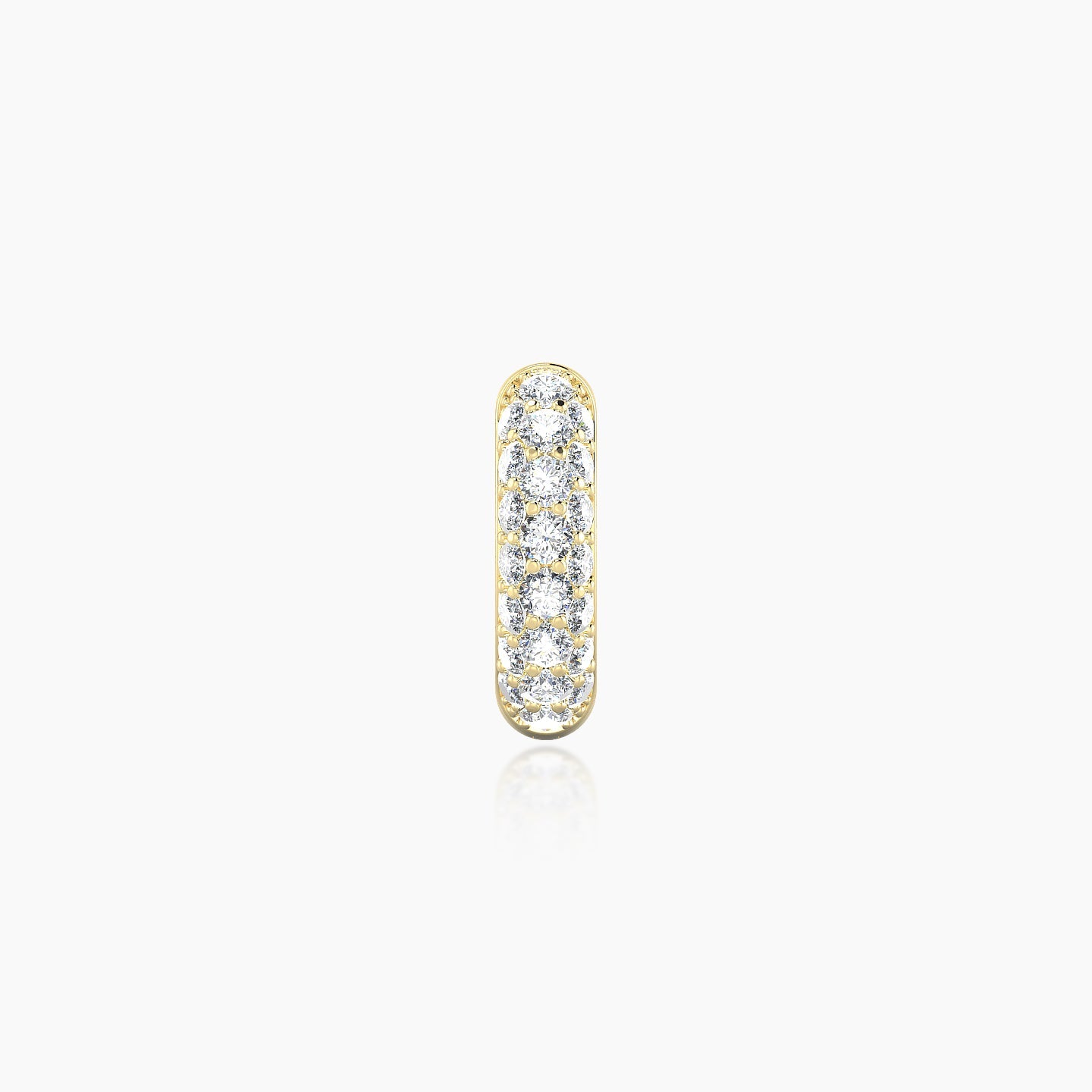 Theia | 18k Yellow Gold 6.5 mm Pave Diamond Hoop Piercing