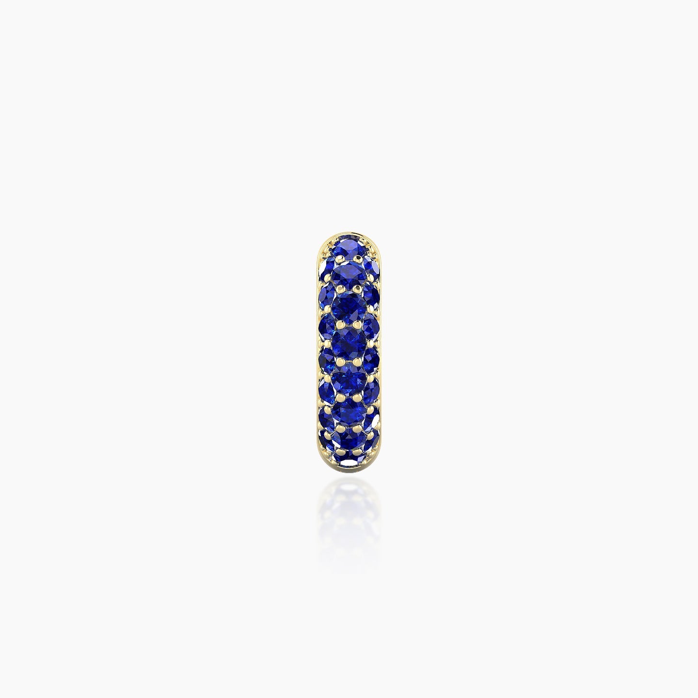 Theia | 18k Yellow Gold 6.5 mm Pave Sapphire Hoop Piercing