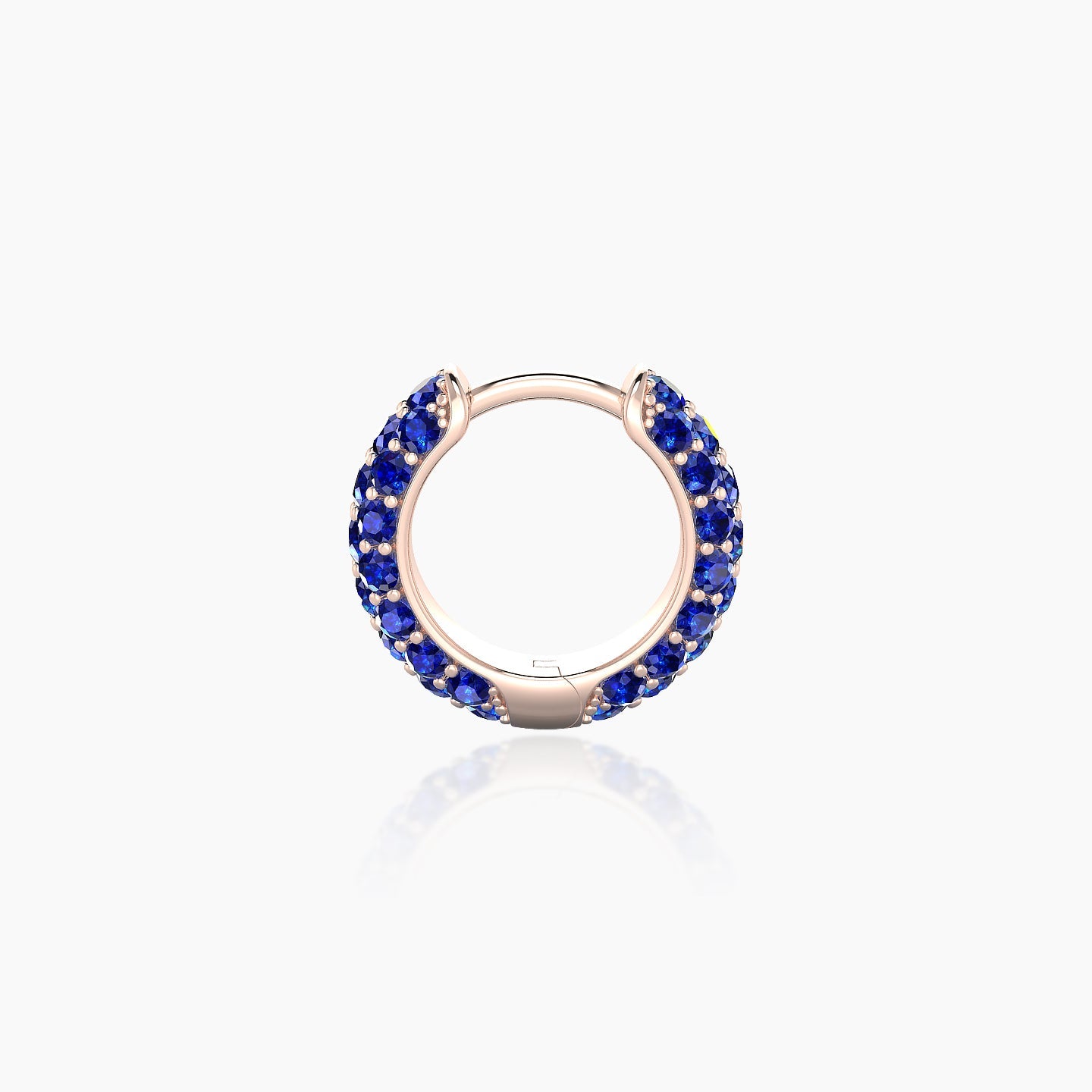 Theia | 18k Rose Gold 6.5 mm Pave Sapphire Hoop Piercing