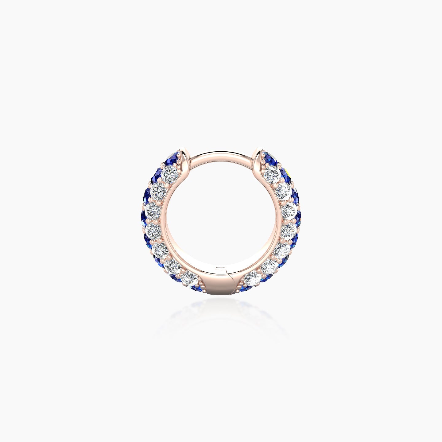 Theia | 18k Rose Gold 6.5 mm Pave Sapphire & Diamond Hoop Piercing